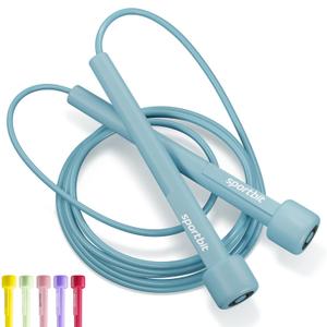 SPORTBIT Adjustable Jump Rope for Speed Skipping. Lightweight Jump Rope for Women, Men. Skipping Rope for Fitness. Speed Jump Rope for Workout, Women Exercise (Mint)