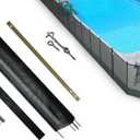 Pool Fence DIY by Life Saver Fencing Section Kit, 4 x 12-Feet, Black