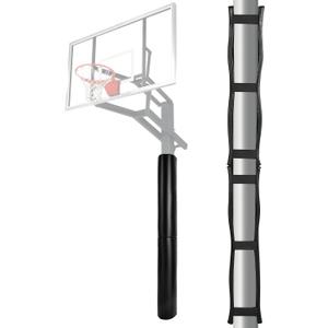 VEVOR Basketball Pole Pad, 71 inch Tall and 1.2 inch Thick Heavy Duty Wrap Around Pole Padding, Fits 2-6.3 Round & 4.5x4.5 inch Square Pole, All-Weather Waterproof Protective Pad for Basement Garage (Black)