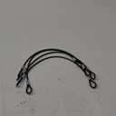 4 Pcs Stainless Steel Wire Cable with Loops 20 Inch Vinyl Coated Wire Rope Long Rope Lanyard Lock Safety Chains for Outdoor Travel Home Hanging, 5 mm Thickness (Black)