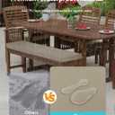 40x12x2 Outdoor Bench Cushion, Strengthen Waterproof Seat Cushions, High-Density Bench Pad with Anti-Slip Bottom, Outdoor Cushion for Patio Garden Swing Furniture - Khaki