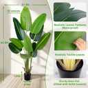 Artificial Bird of Paradise Plant 5.2Ft Fake Tropical Palm Tree with 10Trunks Faux Banana Leaf Trees in Pot for Home Indoor Outdoor Office Modern Decor Housewarming Gift1Pcs