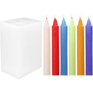 ZAKVOOR 6 Holes Candle Molds Long Cylinder Shape Silicone Resin Mould for Scented Candle Gypsum Resin Casting Clay Wax Handmade Crafts