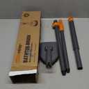 Tile Tub Scrubber Brush with 3 Different Function Cleaning Heads and 56" Extendable Long Handle-No Scratch Shower Scrubber for Cleaning Bathroom Kitchen Toilet Wall,Bathtub,Sink,Grey (Gray)