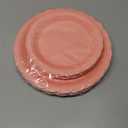 Christmas Pink Paper Plates New Year 25 * 7" &25 * 9" Party Cake Dessert Scalloped Paper Plates Disposable Party Supplies Decorative for Birthday Baby Shower Wedding