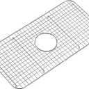26.8 in. x 13.2 in. Centre Drain Sink Grid with Supersoft Silicone Feet in 304 Grade Stainless Steel