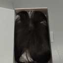 Hairro Human Hair Toppers For Women No Bang Middle Part Side Bangs Hair Clip Wispy Thin Short Wiglet Hairpieces 11 Inches 14g #02 Dark Brown