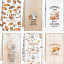 Peryiter 6 Pcs Sourdough Baking Kitchen Towels 16 x 24 Inch Sour Dough Proofing Flour Sack Tea Towels Gift for Baking Sour Dough Cloths for Sourdough Bread Cloths for Kitchen Women Chef Bake Lovers