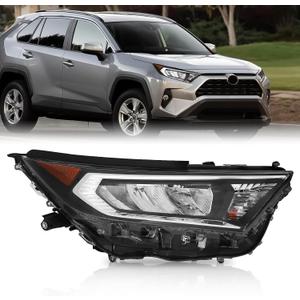 JFN Headlight Compatible with 2019 2020 2021 Toyota Rav4 LE/XLE HeadLamp LH 81150-0R150 RV20A01-2L (Passenger Side (Right))