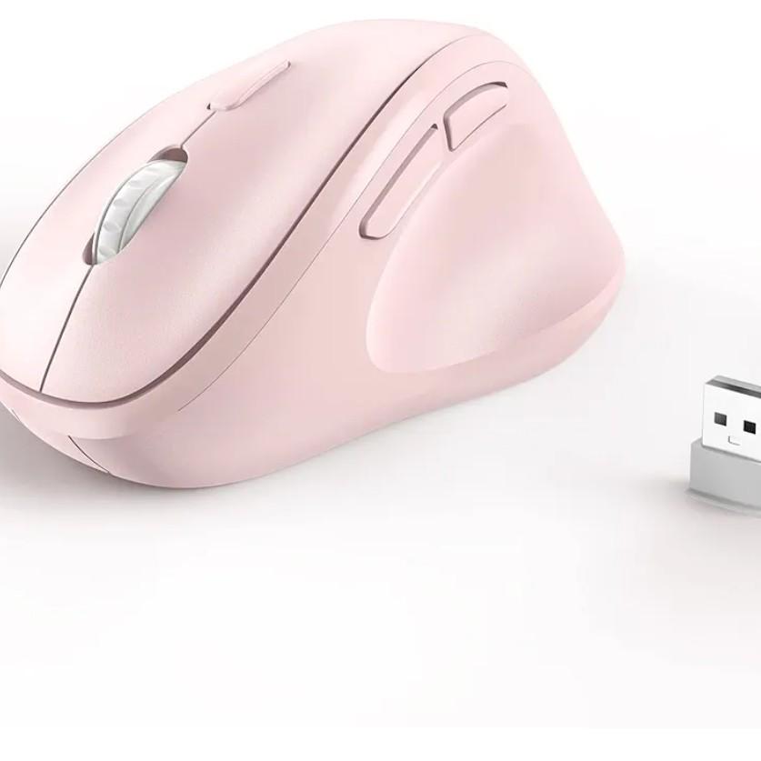 MICROPACK Digitally Yours Ergonomic Wireless Mouse with USB Receiver for PC, Laptop and Desktop, Pink