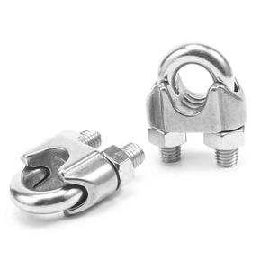 200PCS 5/16" M8 Zinc-Plated Wire Rope Clamps – Heavy Duty U-Bolt Cable Clips (Silver)