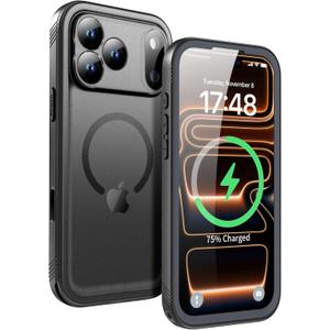 SPORTLINK for iPhone 17 Pro Max Case, IP68 Waterproof Military Protective Full Body Heavy Duty Shockproof 360 Sealed Dustproof with Camera Screen Protector Cover for i Phone 17 Pro Max 6.9" Mag/Black