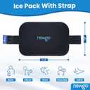 NEWGO Gel Ice Pack for Injuries Reusable, Hot Cold Compress Therapy Ice Wrap for Elbow, Wrist, Ankle, Shoulder Pain Relief, Injuries Pain Relief (11.8" x 7.8")