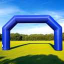 OZIS Inflatable Arch Blue 20ft, Inflatable Archway Built in 150W Blower, Inflatable Start Finish Arch for Party, 5K Race, Outdoor Advertising Commerce, School Sport
