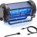 Solar Bug Zapper Indoor & Outdoor, 3 in 1 Portable Electric Mosquito Zappers, Rechargeable Fly Zapper with 4000mAh Battery, Waterproof, LED Light, Sensor Control for Home, Patio, Backyard, Camping