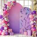 Moukeren 2 Pcs Kpop Themed Arch Backdrop Cover 6ft and 7.2ft Kpop Theme Tattoo Design for Singer Themed Birthday Party Friendship Fans Purple Birthday Banquet Photo Arches Background Decorations
