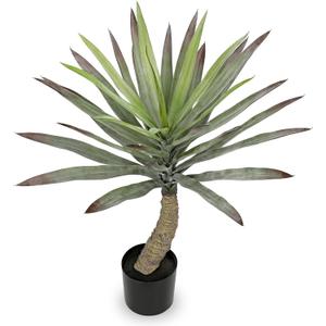 Briful Large Agave Plants Artificial 27.5in Tall Fake Potted Agave Plant Indoor Faux Succulent Tropical Plants for Home Office Room Balcony Garden Outdoor Decor (Frost Green)