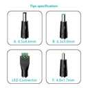 20V 3A AC DC Power Supply Adapter 20 Volts 3 Amps US Charger, DC Plug 5.5x2.1mm & 2.5mm for 20volt 0.5A 3A 1A 2A, 500mA 1000mA 2000mA 3000mA Equipment with 4 Tips ac dc adapter 100-240v, 50/60hz