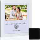 Qunclay Engagement Gifts for Couple 2025 Heart Thumbprint and Ink Kit Engagement Picture Frame Personalized Wedding Gifts for Couples The Best Is Yet to Come Photo Picture Frame 4x6