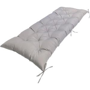 Eoieov Outdoor Bench Cushions Waterproof Non Slip Light Grey Tufted Bench Cushions for Garden Furniture Patio Lounger Porch Swing Outdoor Loveseat Pads 40"*20" Light Grey