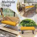 Outdoor Bench Cushion 48 X 18 X 3.5 Inch Thick Waterproof Patio Furniture Cushions, Patio Porch Swing Replacement Seat Pad with Tie Straps and Anti-Slip, for Backyard Garden, Yellow