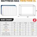 2 PK Twin XL/Twin Mattress Bags for Moving, Waterproof Mattress Cover for Disposal and Storage