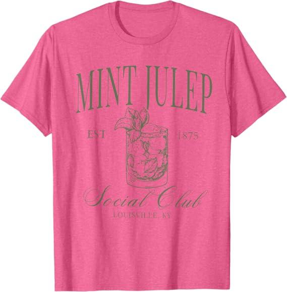 Mint Julep Derby Horse Racing Derby Day Cocktail Lovers T-Shirt 2XL