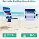 SUNNYFEEL Tall Folding Lawn Beach Chair Lightweight, Portable Sand Chair for Adults Heavy Duty 300 LBS with Cup Holders, Foldable Camping Lawn Chairs for Camp/Outdoor/Travel/Picnic/Concert/Sports, 22.05 x 22.05 x 33.85 inches