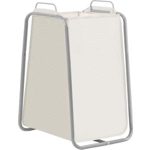 STORAGE MANIAC Metal Rack Laundry Hamper, 85L Large Laundry Basket with Convenient Handle, Freestanding Dirty Clothes Hamper for for Dorm, College, Small Space, Closet, Bedroom, Beige