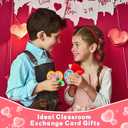 28 Pack Valentines Day Gifts for Kids Classroom Mochi Squishes Fidget Toys Filled Heart & Valentines Day Cards for Kids School, Valentines for Class Exchange Gifts School Party Favors for Boys Girls