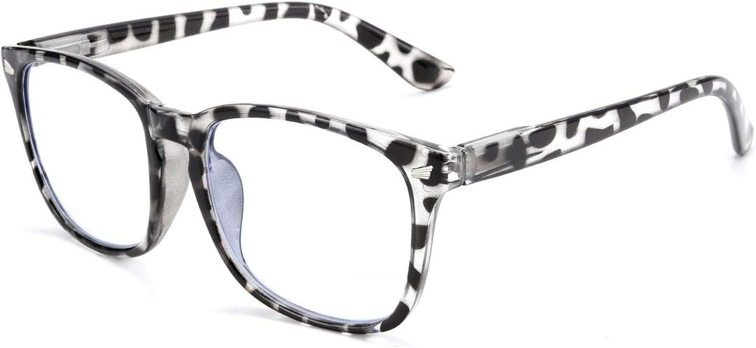 FEISEDY Vintage Reading Blue Light Blocking Glasses Women Men Reader Spring Hinge Glasses B2519 (Leopard)