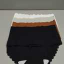 ASIMOON High Waisted Seamless Underwear for Women Soft Stretch No Show Panties Full Coverage Ladies Briefs Multi Pack (Medium)