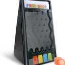 Mini Tabletop Prize Drop Board Game 25"x14" Plinko Board Foldable Stand with Customizable 8 Playing Pucks for Carnival Tradeshow Party