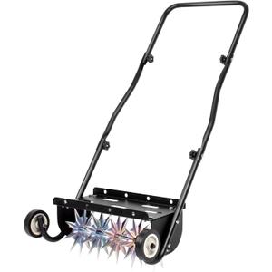 Suchtale 18-Inch Push Spike Aerator, Heavy Duty Rolling Lawn Aerator, Rotary Spike Lawn Aerator, Manual Aeration Equipment with Steel Handle, Suitable for Lawns, Garden, and Yard Grass Aeration