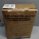 Electric Heated Blanket 72"x84" Full Size Flannel & Sherpa - 4 Heat Settings & 10H Auto Shut Off for Safe Overnight Use, Fast Heating, Machine Washable for Bed, Couch, Office - Light Gray