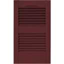 Louvered Vinyl Exterior Shutters Pair in #078 Wineberry