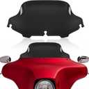 Black 8" Motorcycle Wave Windshield Windscreen Compatible for 1996-2013 Harley Davidson Touring Street Glide Electra Glide Tri Glide FLHT FLHTK FLHTCU FLHTCUTG