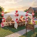 HOTEEL 10x20 Party Tent Outdoor Canopy Tents for Parties with 6 Removable Sidewalls & 2 Doors, Carpas para Fiestas Waterproof for Gazebo Large Backyard Shelter Patio Wedding Events Tent BBQ White