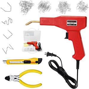 Car Plastic Welder, Vehicle Plastic Welder Gun Kit for Bumper Repair with 200 Hot Staples Carry Case, Portable Automotive Repair DIY Tools Accessories, Universal for SUV RV Truck