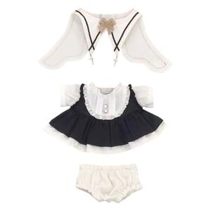 niannyyhouse 20cm Plush Doll Clothes Black Dress Scarf Underpants 8in Doll Accessories