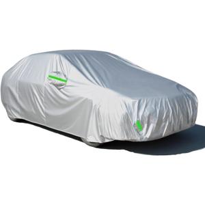 Car Cover Waterproof All Weather Outdoor, Full Exterior Cover for Automobiles, Rain Sun UV Protection Windproof, Scratch Resistant, Breathable, Dustproof (Fits 206"-215" SUV)