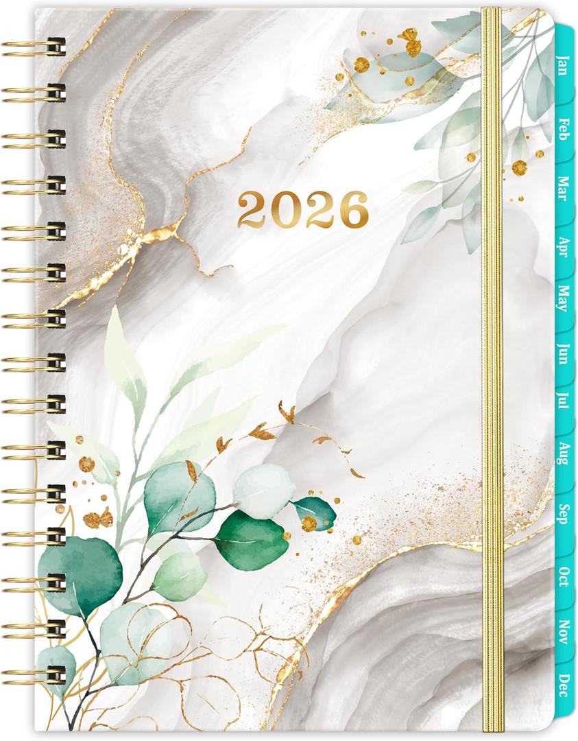 2026 Planner - 2026 Planner Weekly and Monthly, JAN. 2026 - DEC. 2026, 6.3" x 8.4", 2026 Calendar with Coated Tabs, Inner Pocket