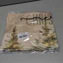 2 x Rustic Merry Christmas Tree Pillow Covers, Farmhouse Christmas Decor, Xmas Tree Forest Winter Holiday Lumbar Pillow Covers for Home Living Room Bedroom Sofa Couch,20x12 Inch,BB117 (27 Color)