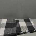 HOMEMONDE Checked Indoor Outdoor Area Rug 3'x5' Grey and White Cotton Buffalo Plaid Rug Washable Doormats for Layered Front Door Mats, Porch, Kitchen, Farmhouse, Living Room, Bedroom, Entryway