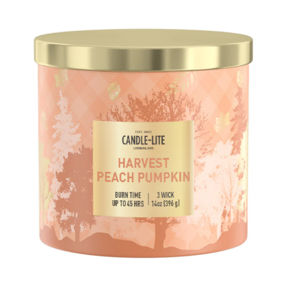 Candle Lite  Harvest Peach Pumpkin 14 OZ