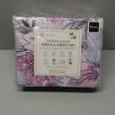 RUVANTI 100% Cotton Sheets  King Size Percale Bedding, Cooling & Breathable Floral Design, Durable with a Crisp, Soft & Comfortable Feel, 16" Deep Pocket, 4-Piece Set, Lilac Floral
