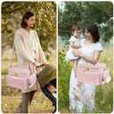 Breast Pump Bag Compatible with Spectra S1 and S2, Breast Pumping Travel Storage Bag with Waterproof Mat for Pumping Essentials and Accessories, Pink