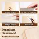 60 Pack Basswood Sheets for Laser Cutting, 12 x 12 x 1/8 Inch, Unfinished Squares Wood Sheets for Crafts - Smooth Surface Plywood for Wood Burning, Engraving, Architectural Models, Painting & Staining