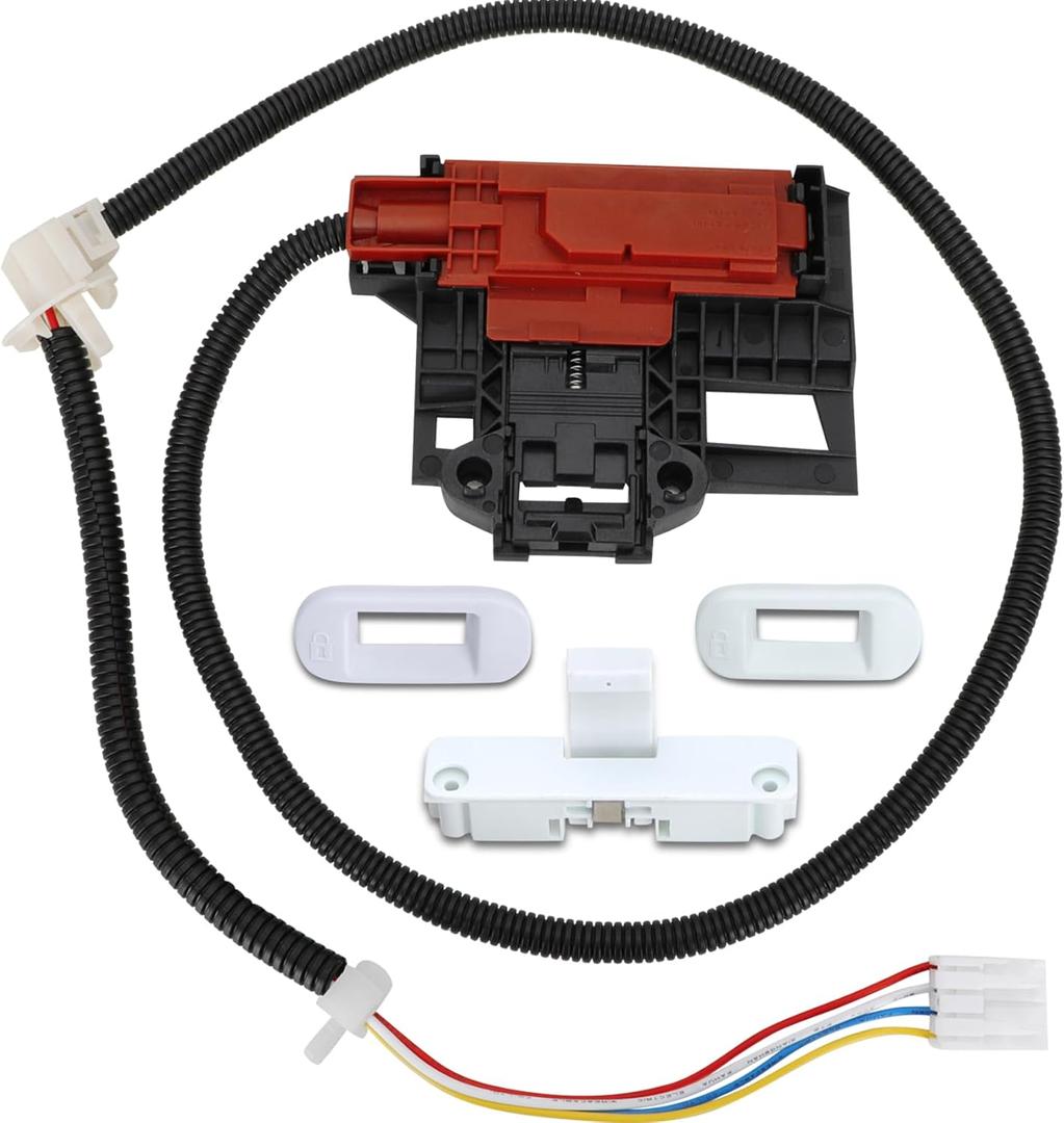 UPGRADED W10404050 W10238287 Washer Lid Lock Latch Switch Assembly with W10240513 Strike Compatible with Whirlpool, Maytag, Kenmore Washer Replaces W10744659,AP5263307,1938607