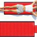 Red Light Therapy Mat, 2in1 LEDs (660nm& 850nm) Red Light Therapy Blanket, Premium Material, Adjustable Timer & Intensity (420 LEDs) (420 LEDs)